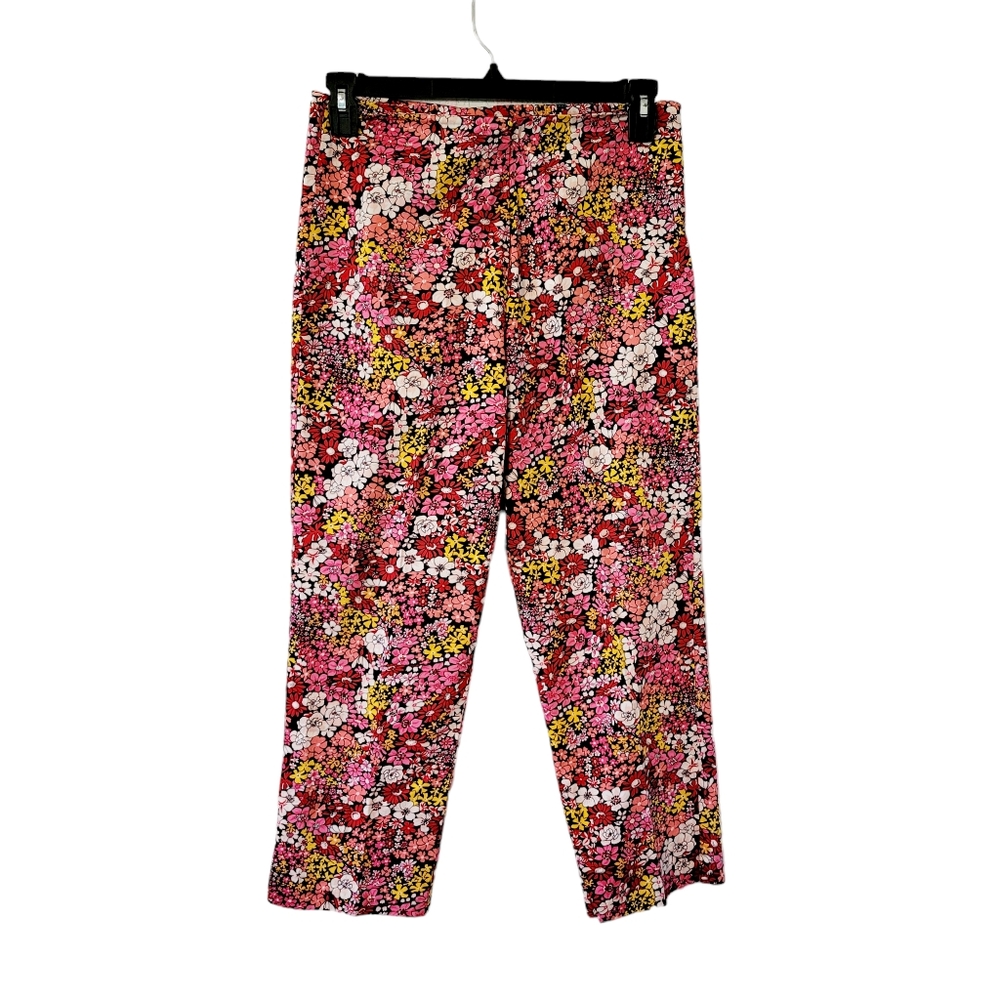 Gemilli Red and Pink Floral Capris USA